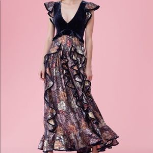 COPY - REBECCA TAYLOR Glistening Rose Velvet Ruff…